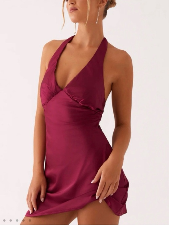 Peppermayo Dresses & Skirts - Peppermayo Silk Halter Tie Mini Dress